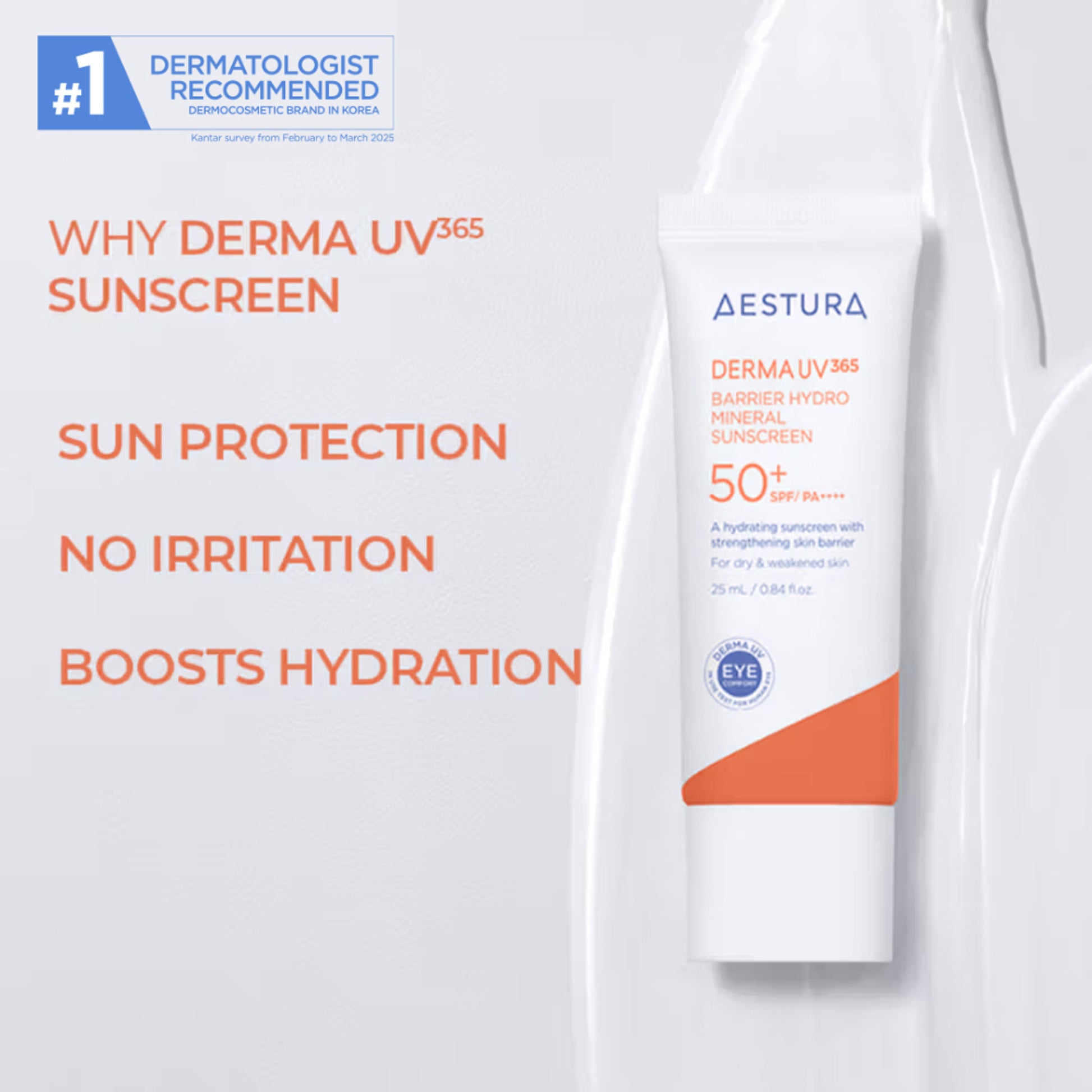 Aestura Derma UV365 Barrier Hydro Mineral Sunscreen 50+ SPF/PA++++
