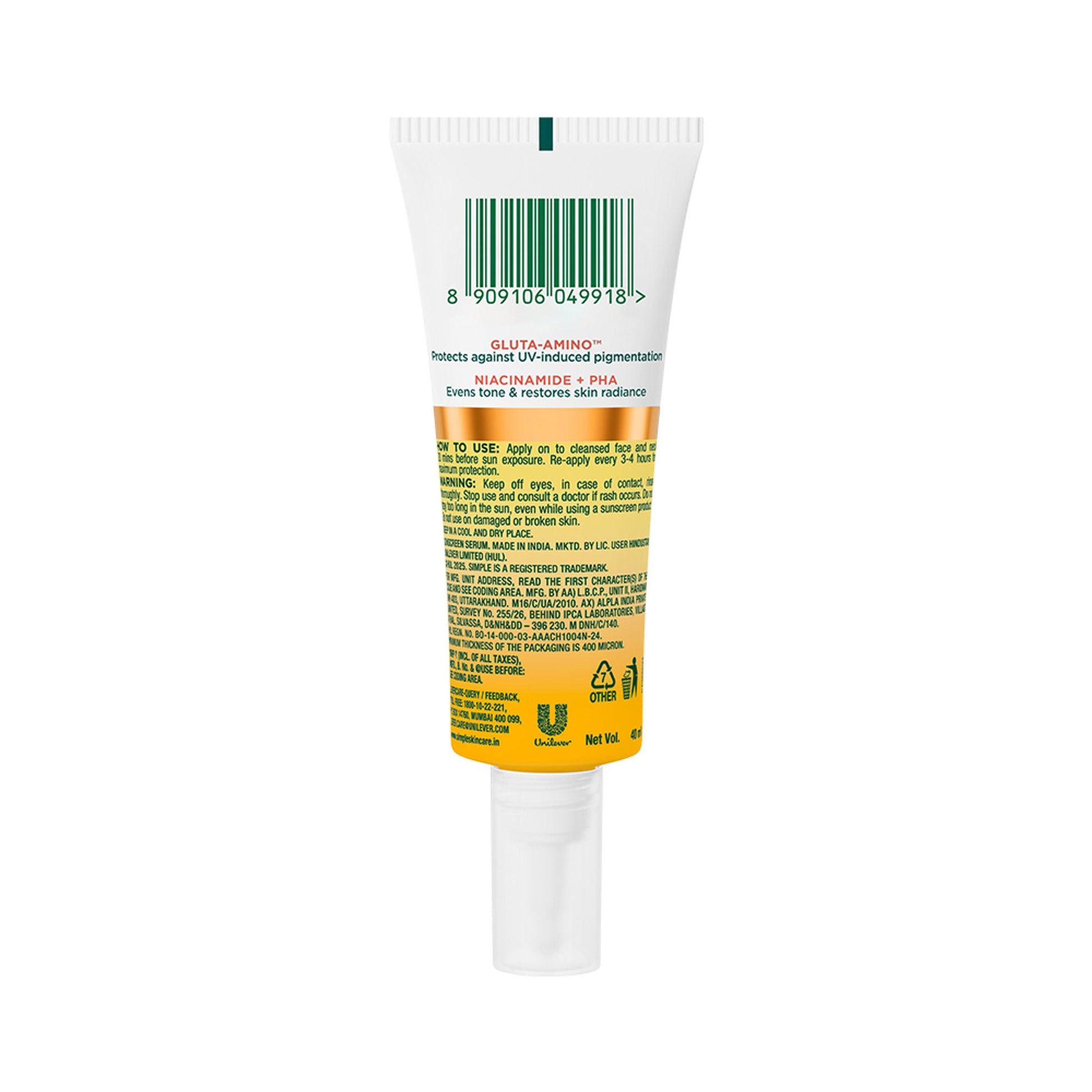 Simple Mattifying UV Fluid SPF 50 PA++++ with Niacinamide Sunscreen For Oily & Sensitive Skin