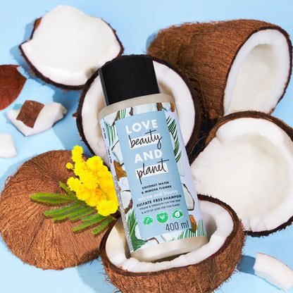 Love Beauty & Planet Coconut Water & Mimosa Flower Shampoo For Volume & Bounce, No Sulphates