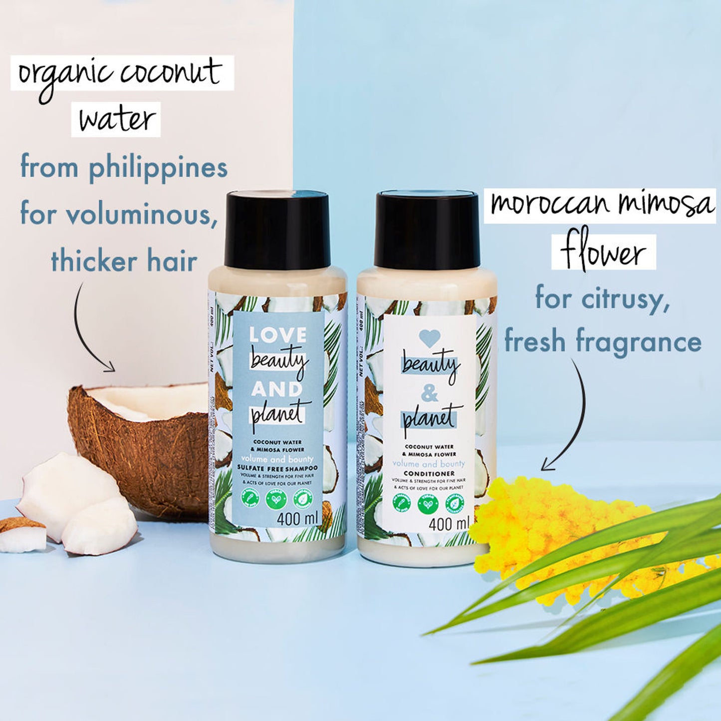 Love Beauty & Planet Coconut Water & Mimosa Flower Conditioner For Volume & Bounce
