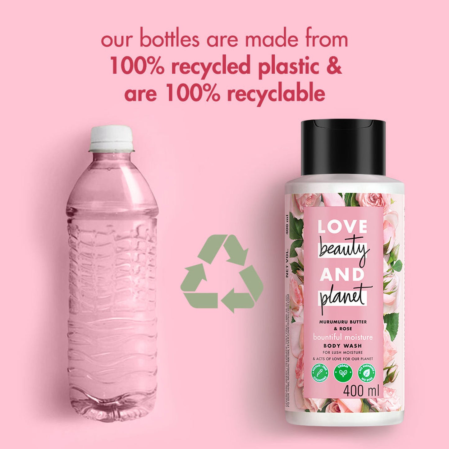 Love Beauty & Planet Murumuru Butter And Rose Moisturising Creme Body Wash