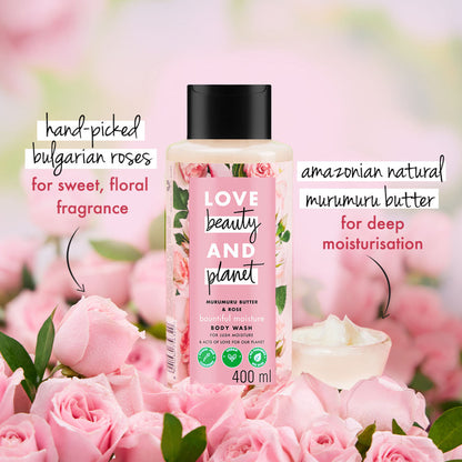 Love Beauty & Planet Murumuru Butter And Rose Moisturising Creme Body Wash