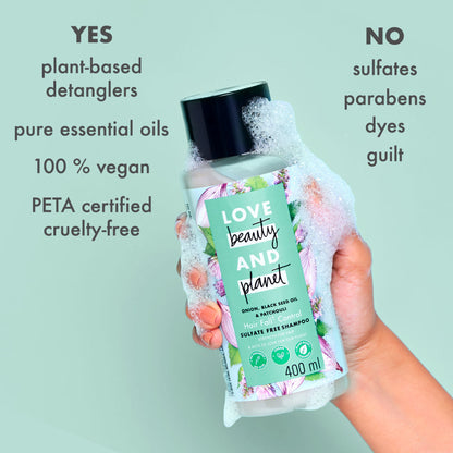 Love Beauty & Planet Onion, Black Seed & Patchouli Hair Fall Control Sulphate Free Shampoo