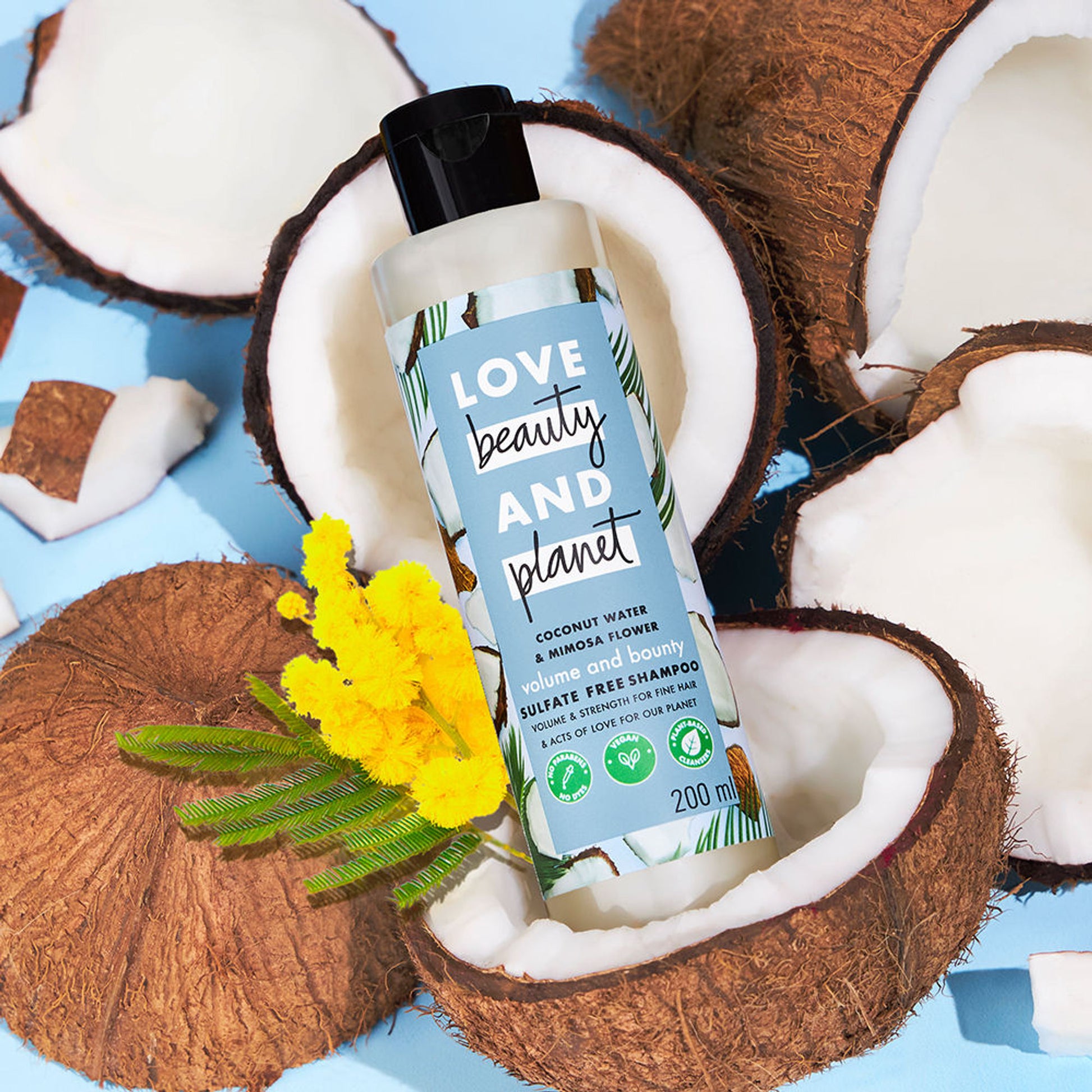 Love Beauty & Planet Coconut Water & Mimosa Flower Shampoo For Volume & Bounce, No Sulphates