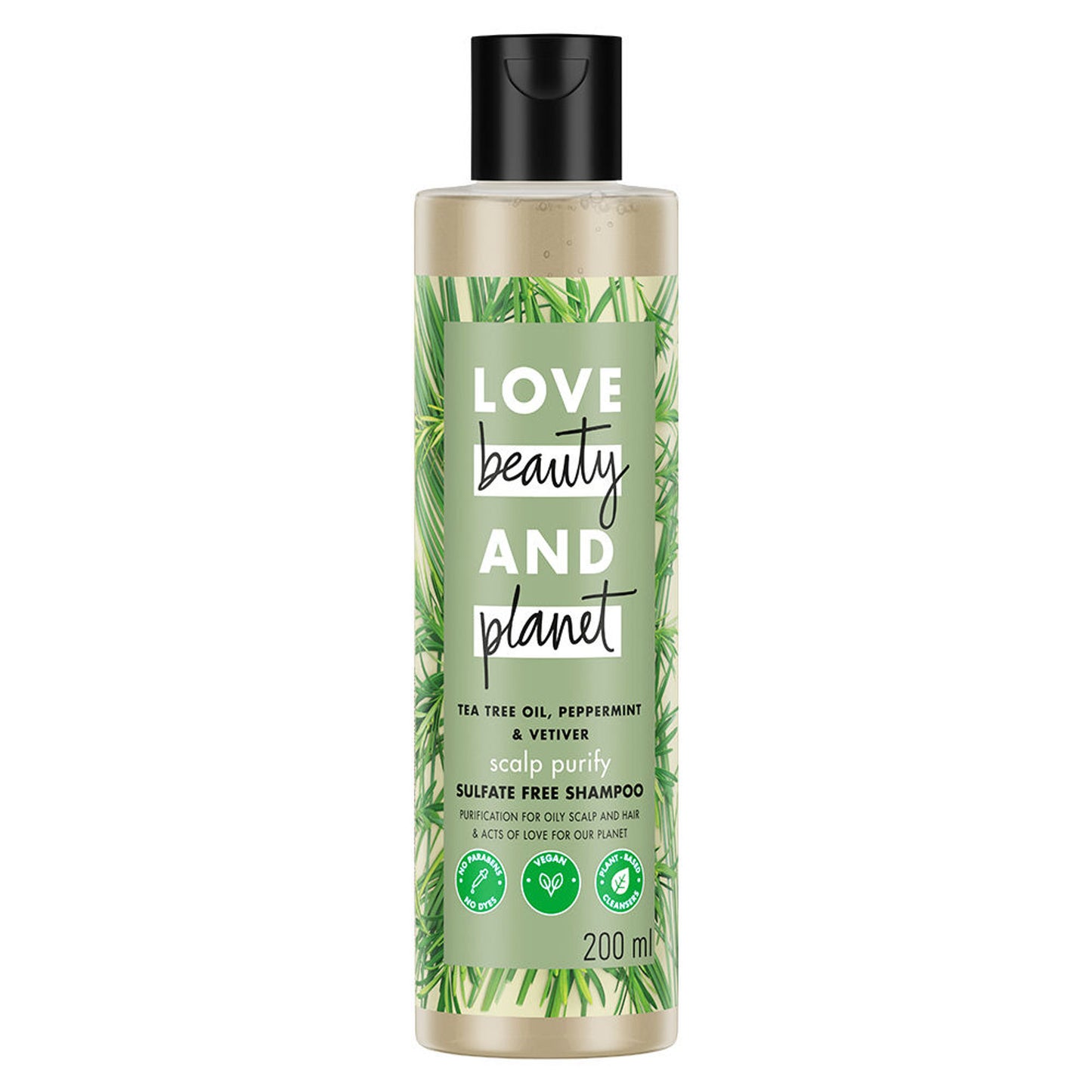 Love Beauty & Planet Tea Tree, Peppermint & Vetiver Scalp Purify Shampoo, Sulphates Free