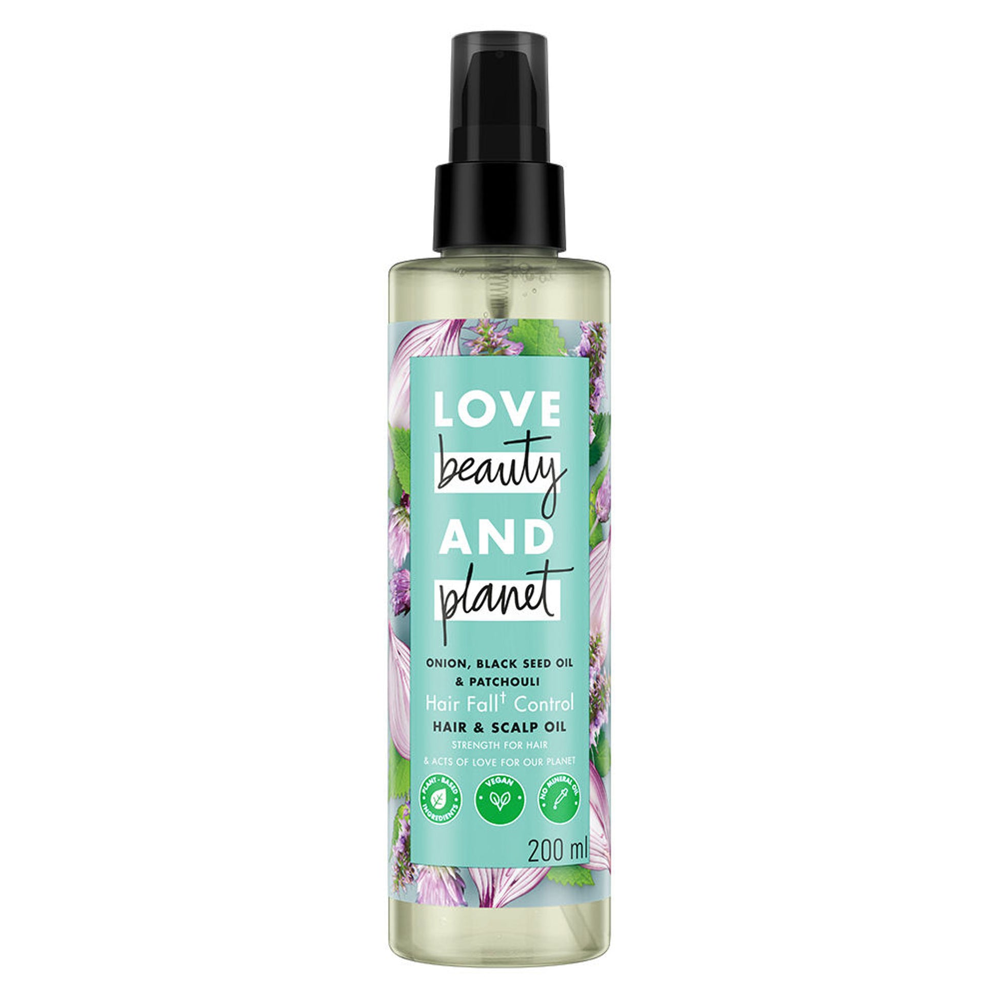 Love Beauty & Planet Onion, Black Seed & Patchouli Hair Oil For Hair Fall Control