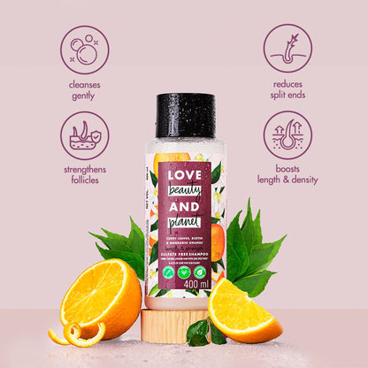 Love Beauty & Planet Curry Leaves & Biotin Sulpate Free Shampoo For Length And Strength