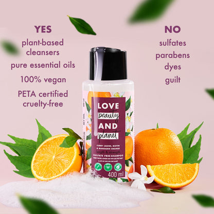 Love Beauty & Planet Curry Leaves & Biotin Sulpate Free Shampoo For Length And Strength