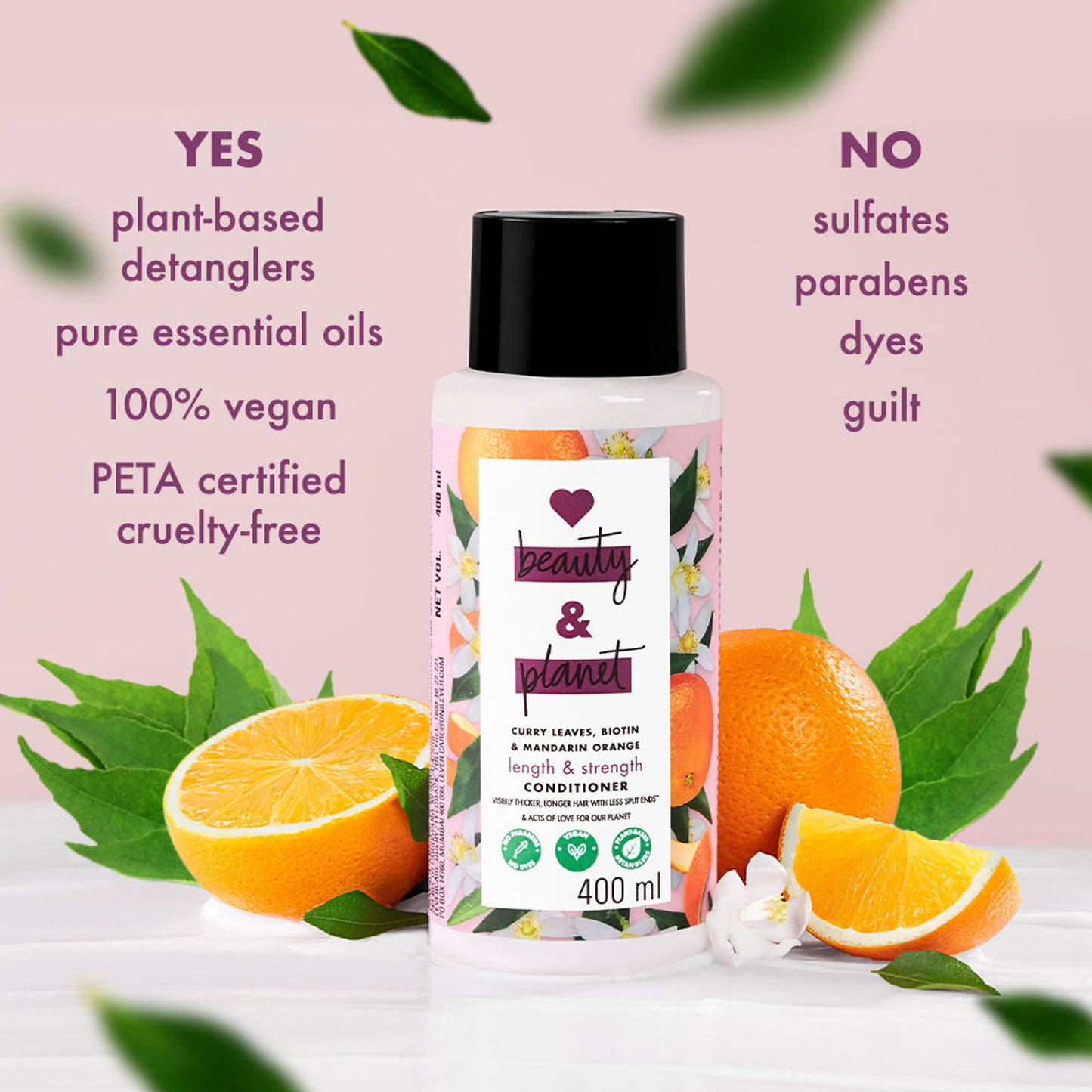 Love Beauty & Planet Curry Leaves & Biotin Sulphate Free Conditioner For Length And Strength