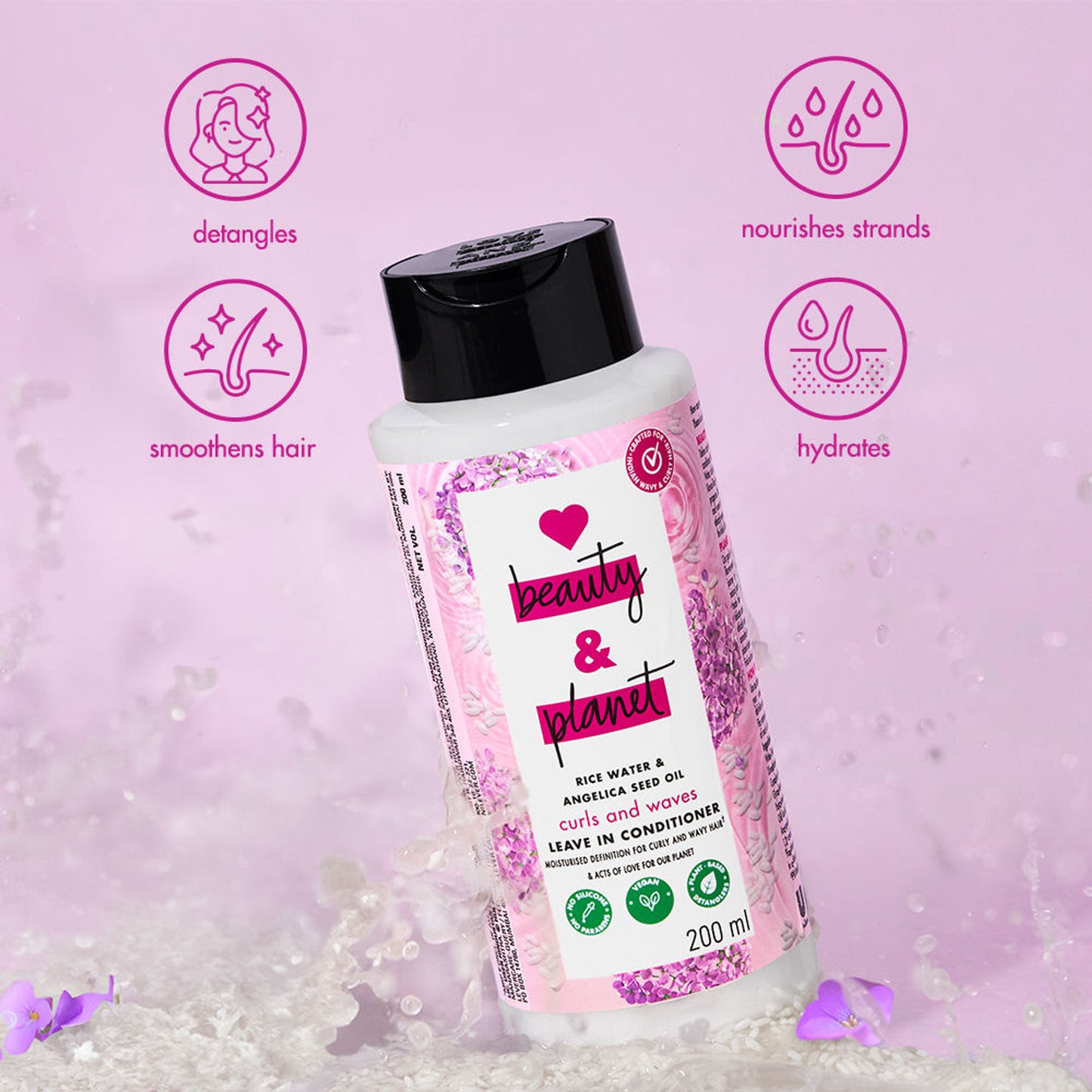 Love Beauty & Planet Rice Water & Angelica Seed Oil Conditioner For Curly And Wavy Hair