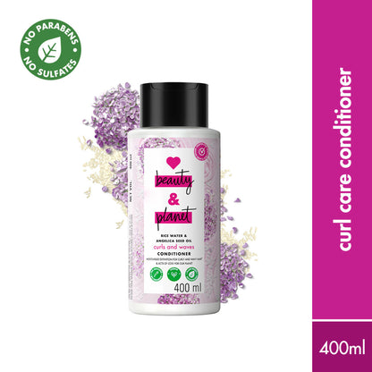 Love Beauty & Planet Rice Water & Angelica Seed Oil Conditioner For Curly And Wavy Hair