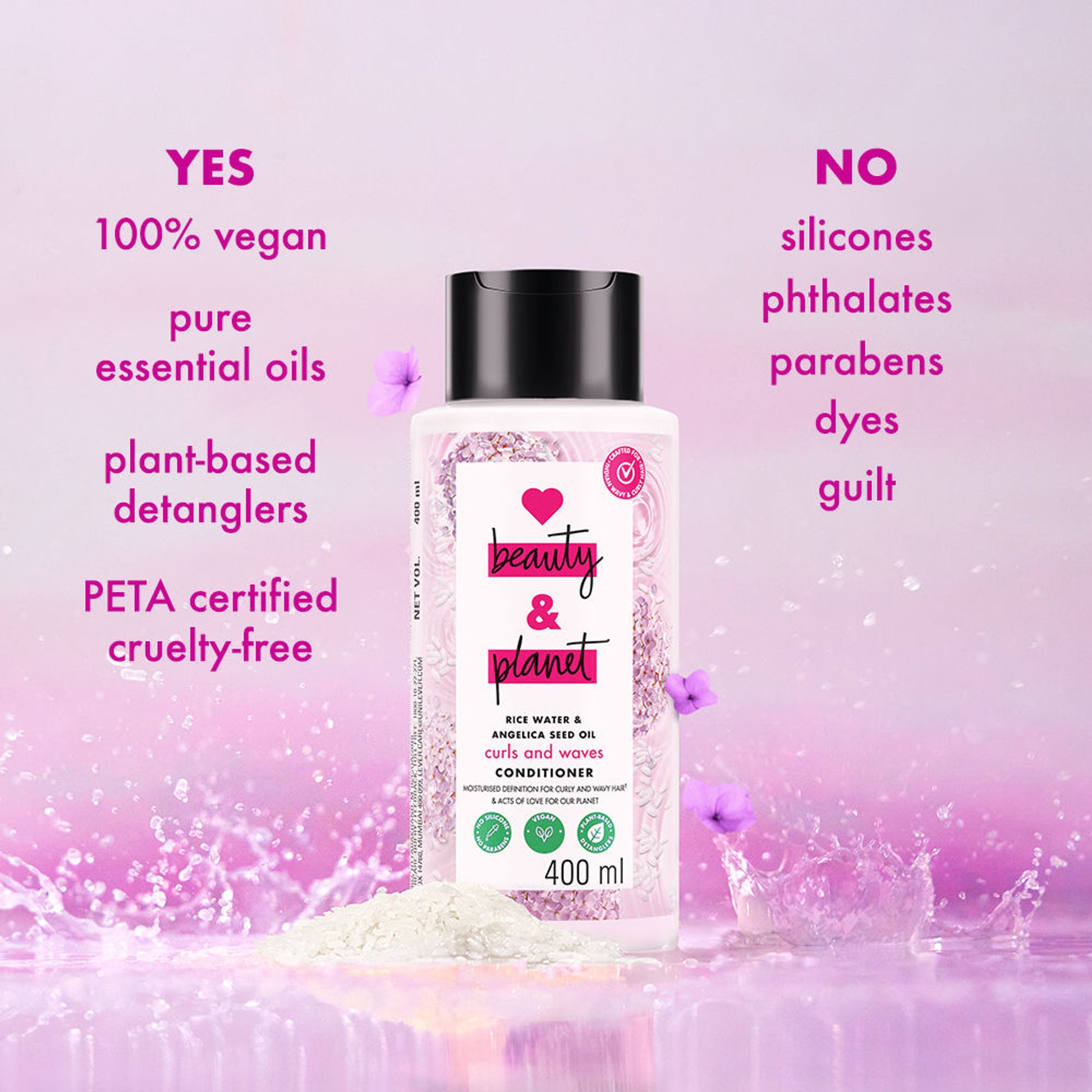 Love Beauty & Planet Rice Water & Angelica Seed Oil Conditioner For Curly And Wavy Hair