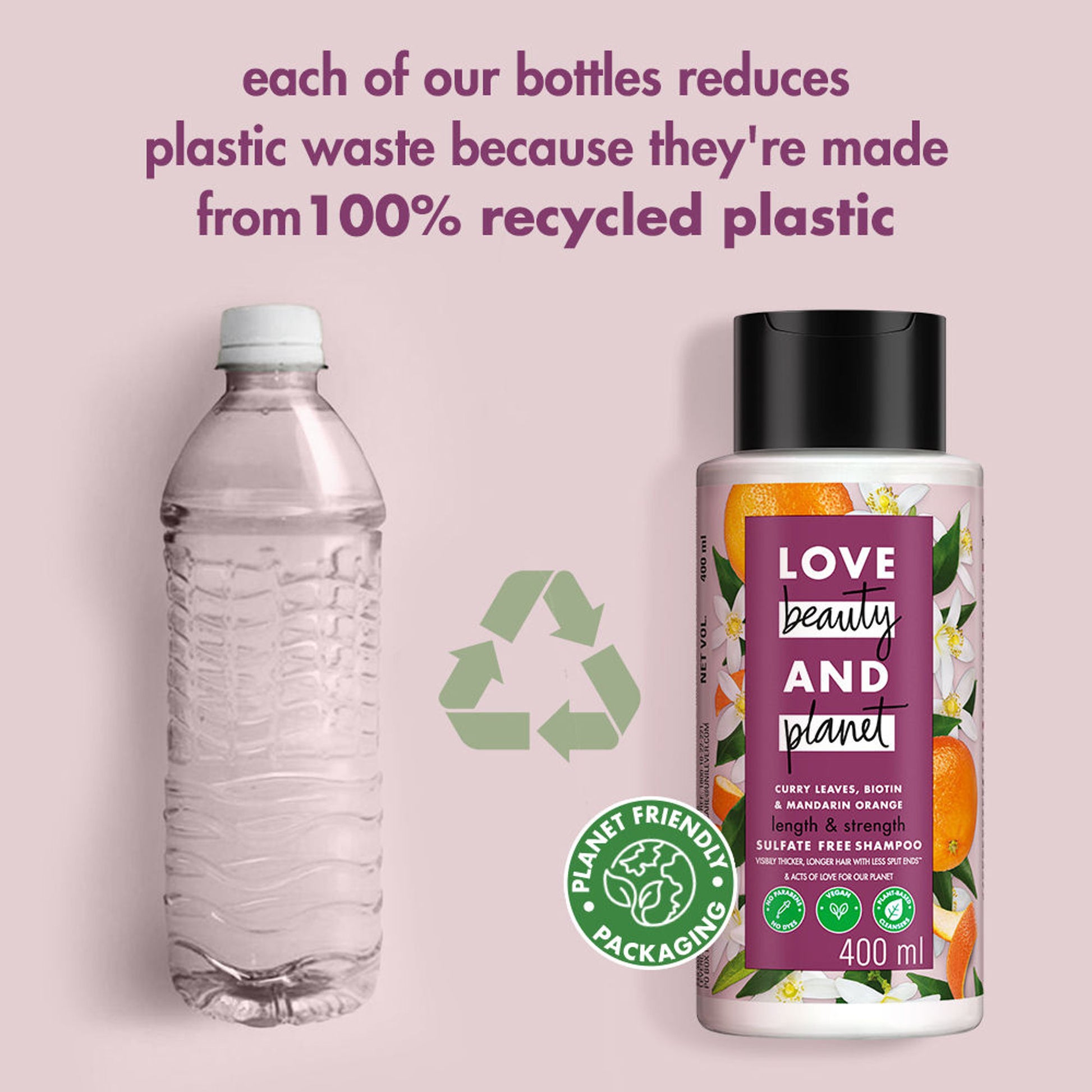 Love Beauty & Planet Curry Leaves & Biotin Sulpate Free Shampoo For Length And Strength