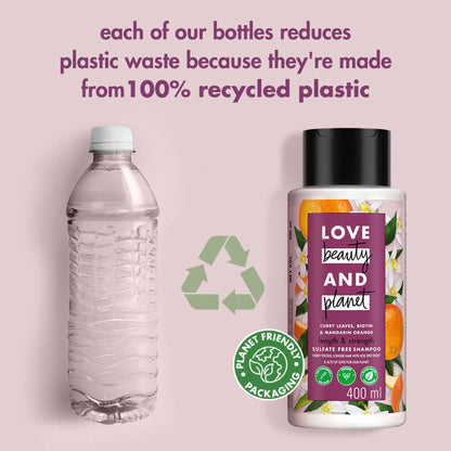 Love Beauty & Planet Curry Leaves & Biotin Sulpate Free Shampoo For Length And Strength