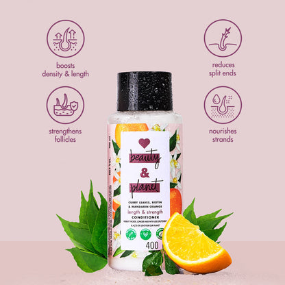 Love Beauty & Planet Curry Leaves & Biotin Sulphate Free Conditioner For Length And Strength