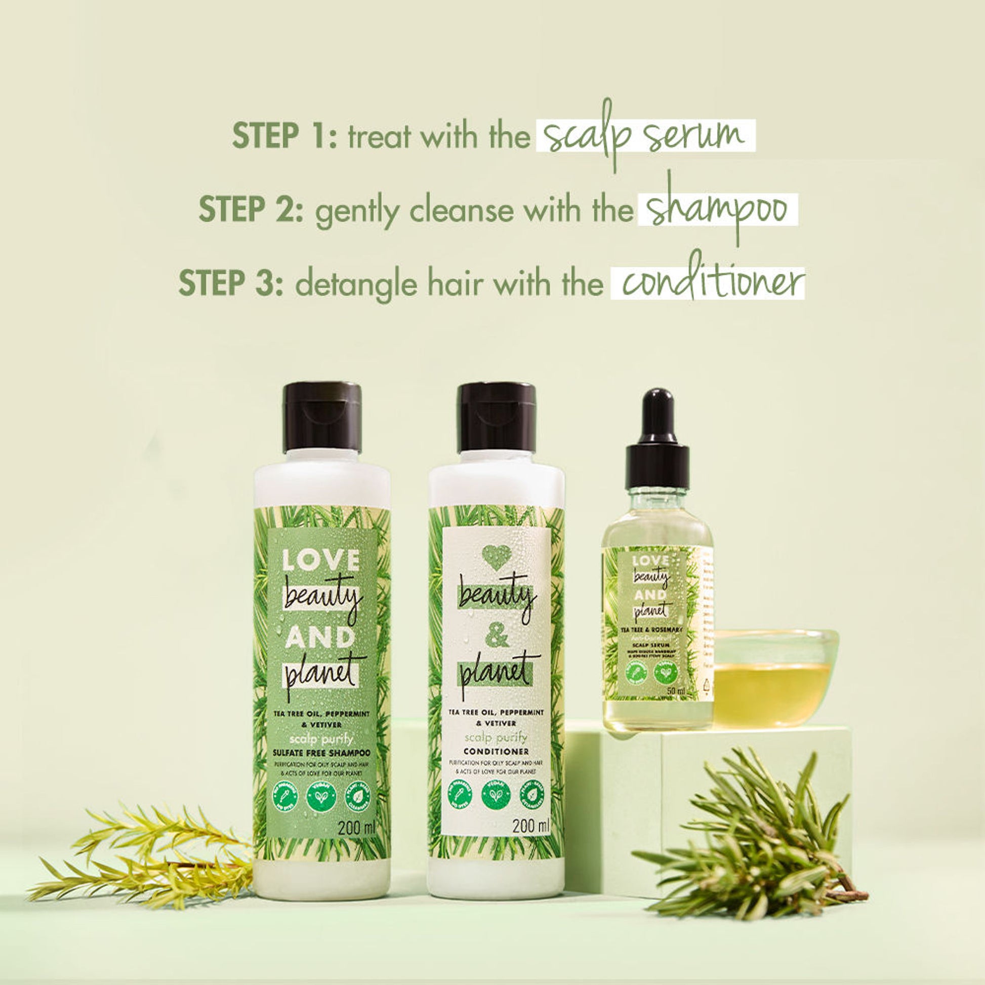 Love Beauty & Planet Anti Dandruff Scalp Serum With Tea Tree & Rosemary