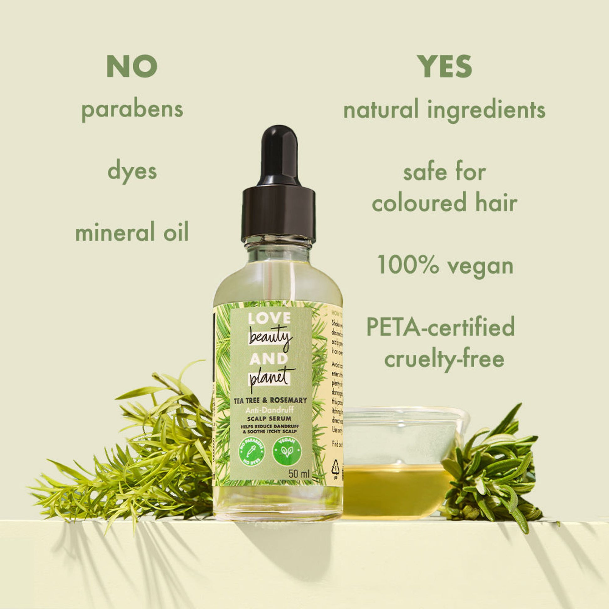 Love Beauty & Planet Anti Dandruff Scalp Serum With Tea Tree & Rosemary