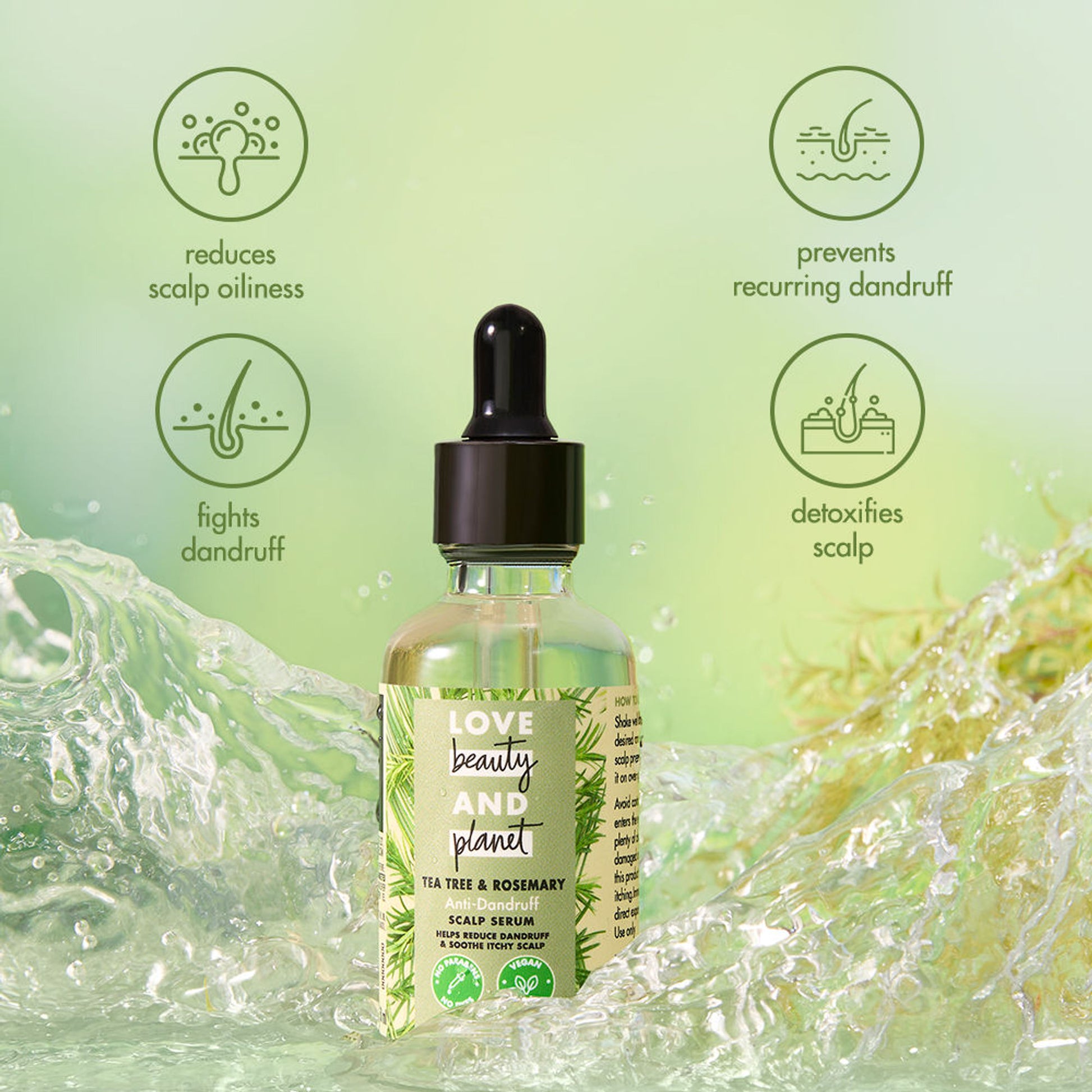 Love Beauty & Planet Anti Dandruff Scalp Serum With Tea Tree & Rosemary
