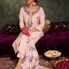 Dhiyona IE Floral Embroidered Thread Work Straight Kurta With Trousers And Dupatta