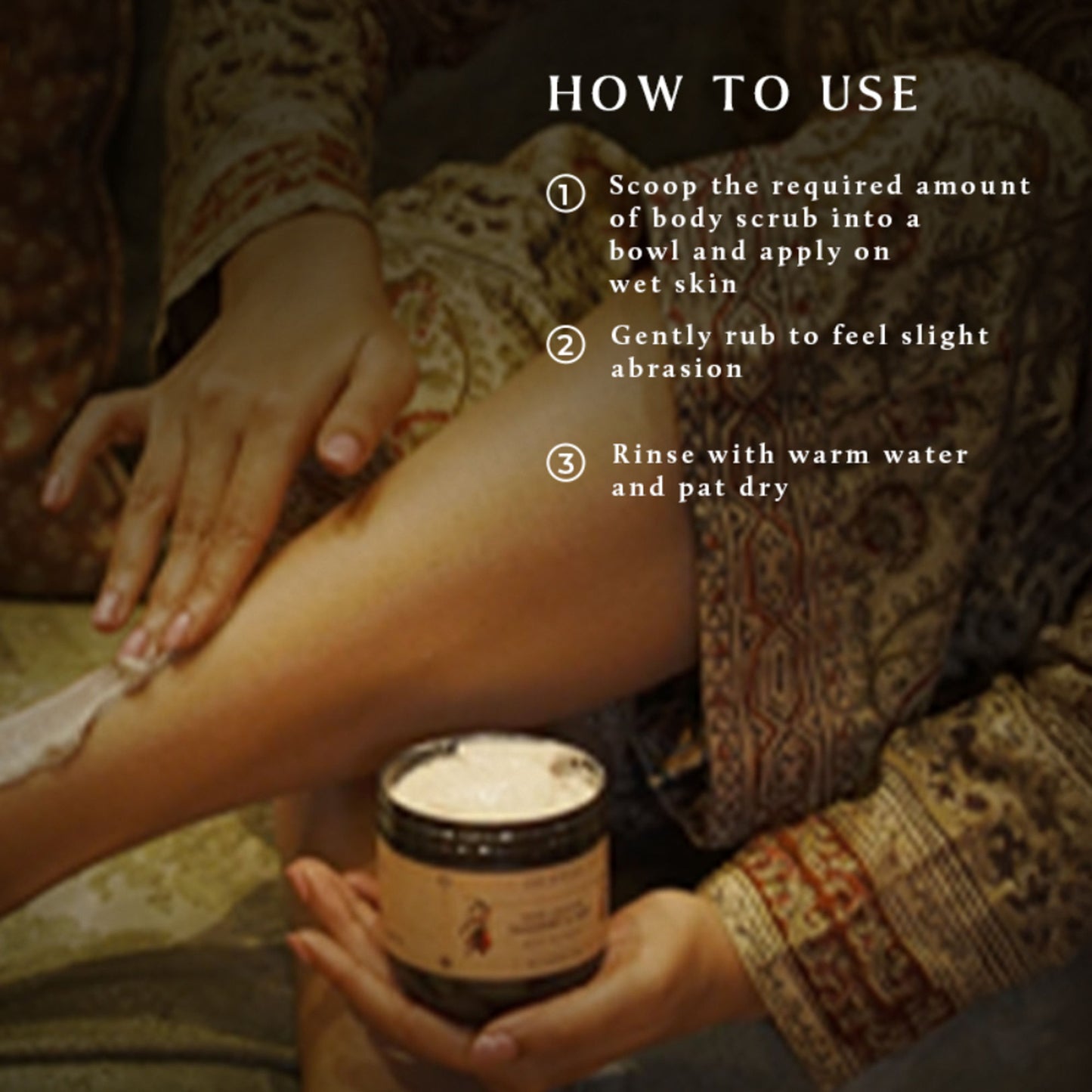 Old School Tamarind & Mint Body Scrub Exfoliating & Brightening for Tan Removal, Glowing Skin