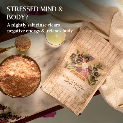 Old School Aura Cleansing Night Bath Salt With Himalayan Salt Relaxes Body, Mind, Muscles & Joints