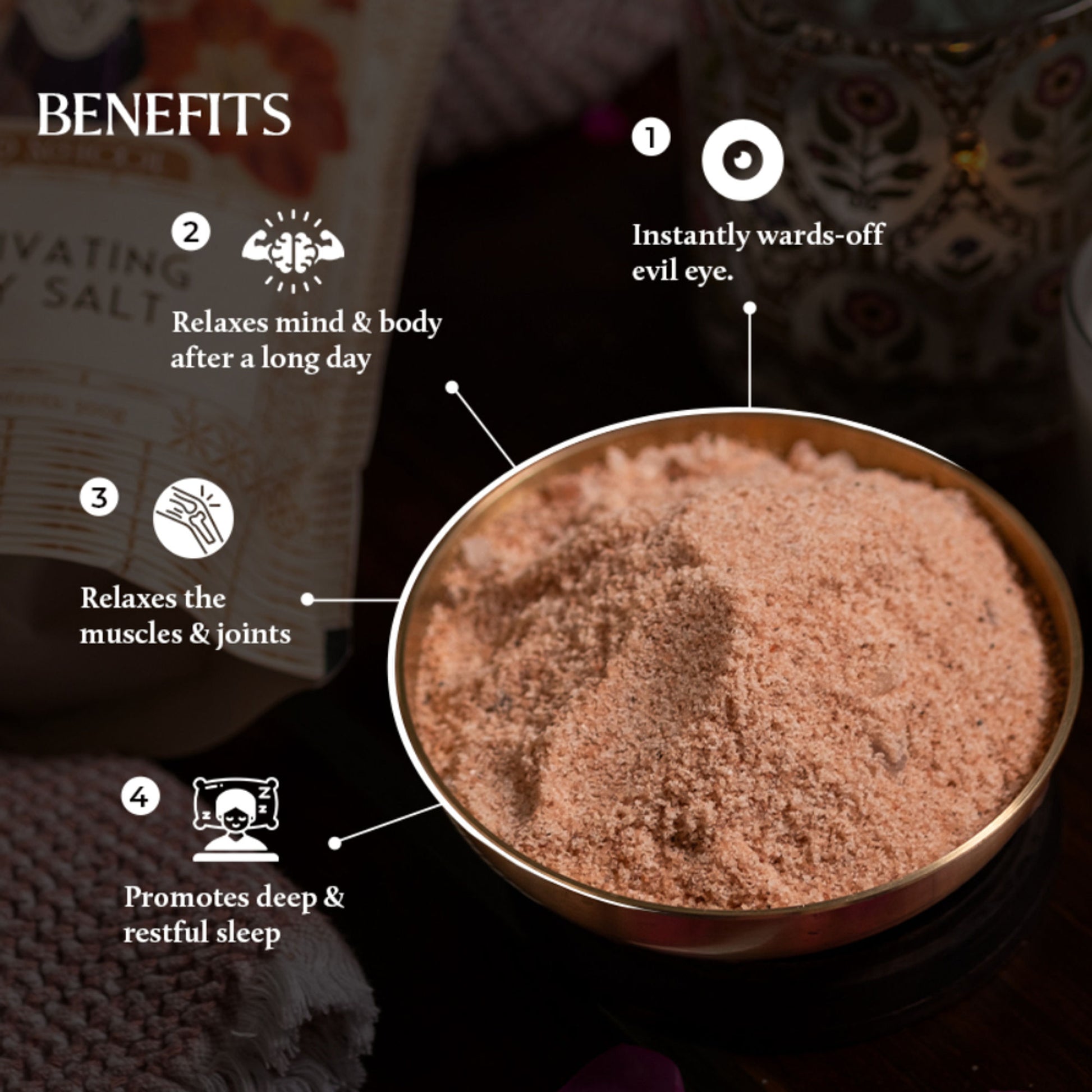 Old School Aura Cleansing Night Bath Salt With Himalayan Salt Relaxes Body, Mind, Muscles & Joints