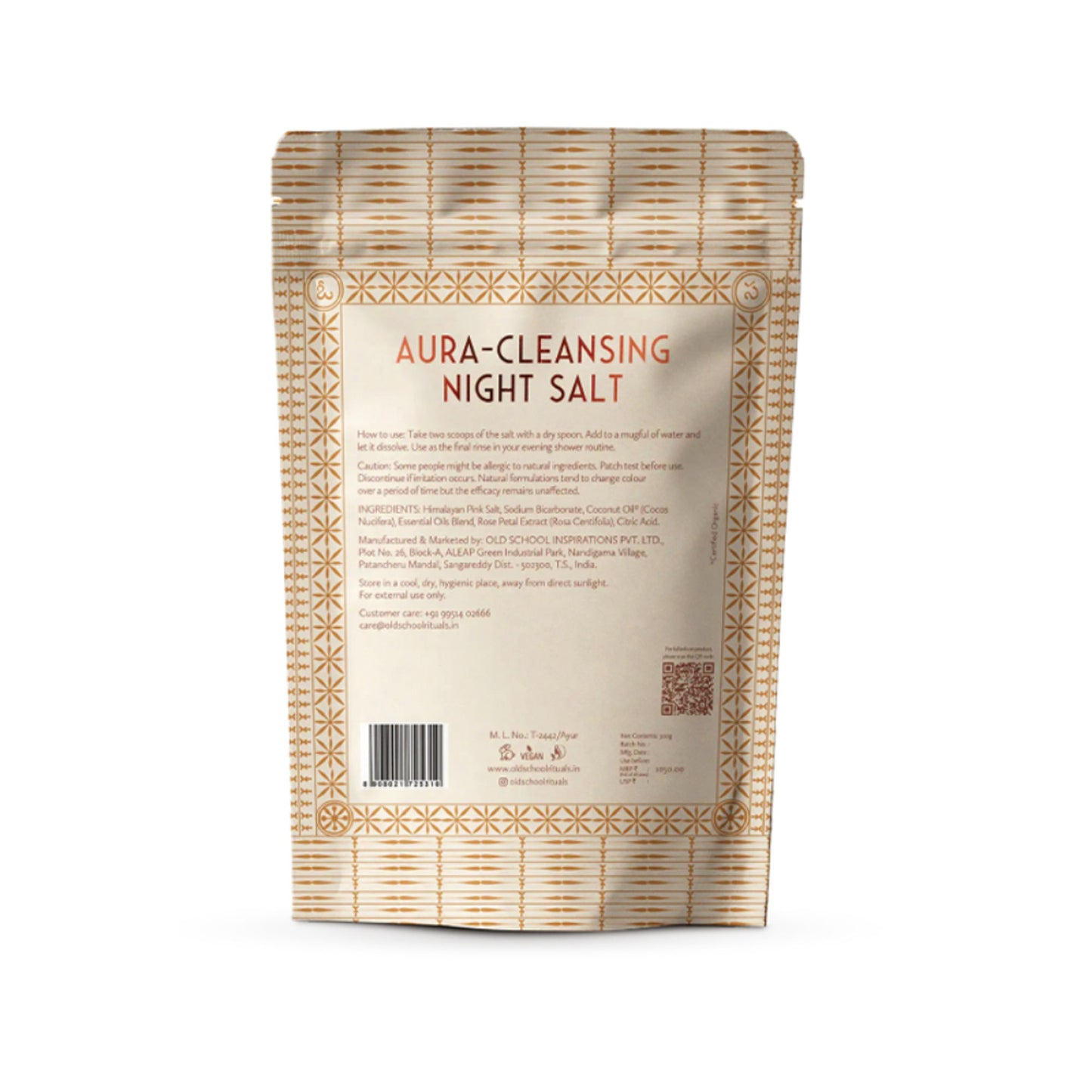 Old School Aura Cleansing Night Bath Salt With Himalayan Salt Relaxes Body, Mind, Muscles & Joints
