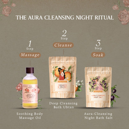 Old School Aura Cleansing Night Bath Salt With Himalayan Salt Relaxes Body, Mind, Muscles & Joints