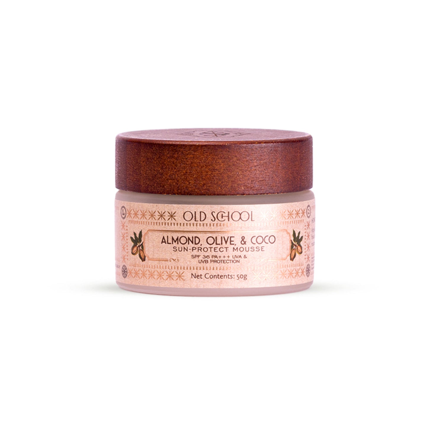 Old School SPF 36 PA+++ Sunscreen with Almond, Olive & Coconut Hydrating for Sun Protection Tanning