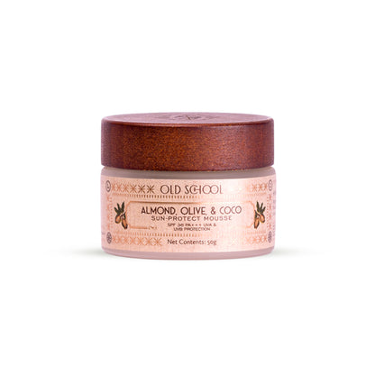 Old School SPF 36 PA+++ Sunscreen with Almond, Olive & Coconut Hydrating for Sun Protection Tanning