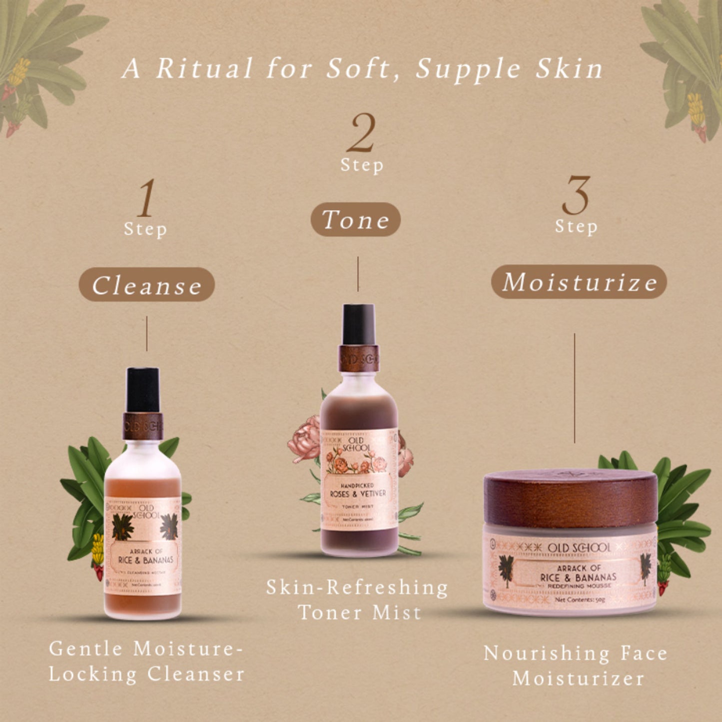 Old School Arrack Of Rice & Bananas Cleansing Hydrating Face Wash for Oily, Dry & Acne-Prone Skin