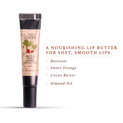 Old School Beets & Sweet Orange Concoction Lip Balm For Dark Lips Softens & Repairs Dry Chapped Lip