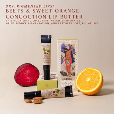 Old School Beets & Sweet Orange Concoction Lip Balm For Dark Lips Softens & Repairs Dry Chapped Lip