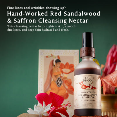 Old School Red Sandalwood & Saffron Face Wash for Oily, Instant Glow, Acne Prone & Mature Skin