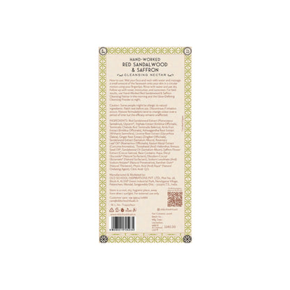 Old School Red Sandalwood & Saffron Face Wash for Oily, Instant Glow, Acne Prone & Mature Skin