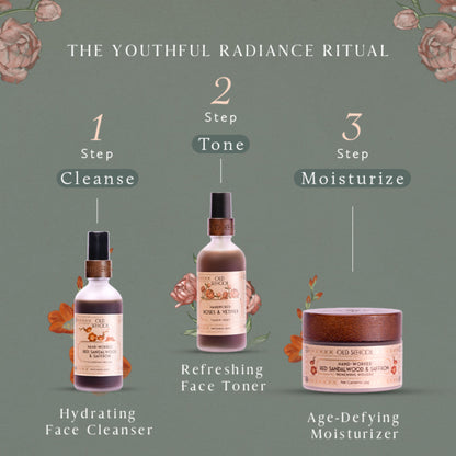 Old School Red Sandalwood & Saffron Face Wash for Oily, Instant Glow, Acne Prone & Mature Skin
