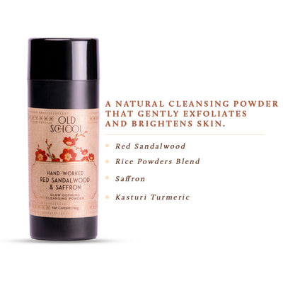 Old School Red Sandalwood & Saffron Face Wash for Oily Acne Prone & Mature Reduces Uneven Skin Tone