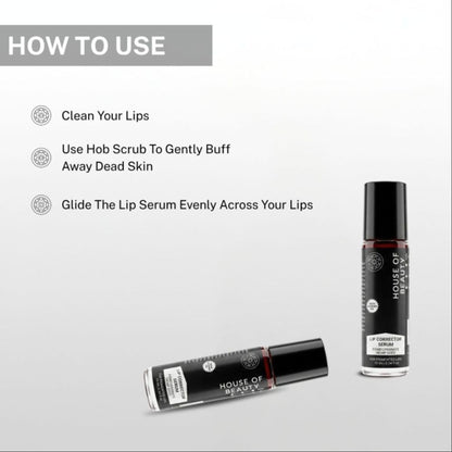 House Of Beauty Lip Corrector Serum in a sleek tube, designed to improve lip appearance and hydration.