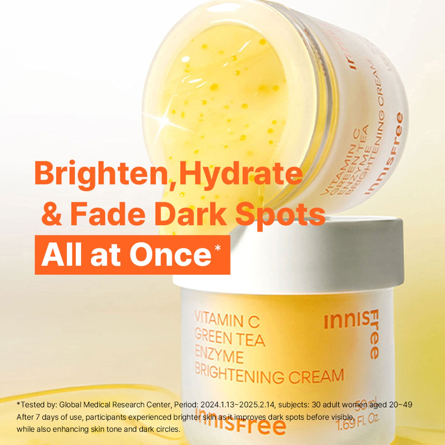 Innisfree Vitamin C Green Tea Brightening Cream - Evens Skin Tone