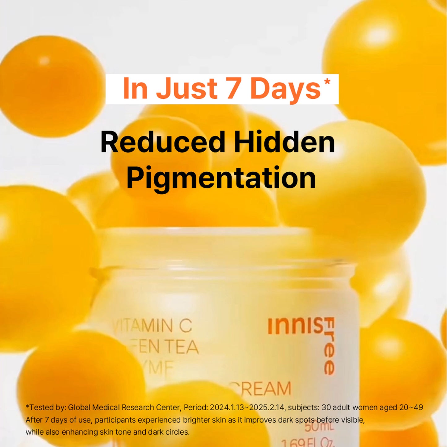 Innisfree Vitamin C Green Tea Brightening Cream - Evens Skin Tone