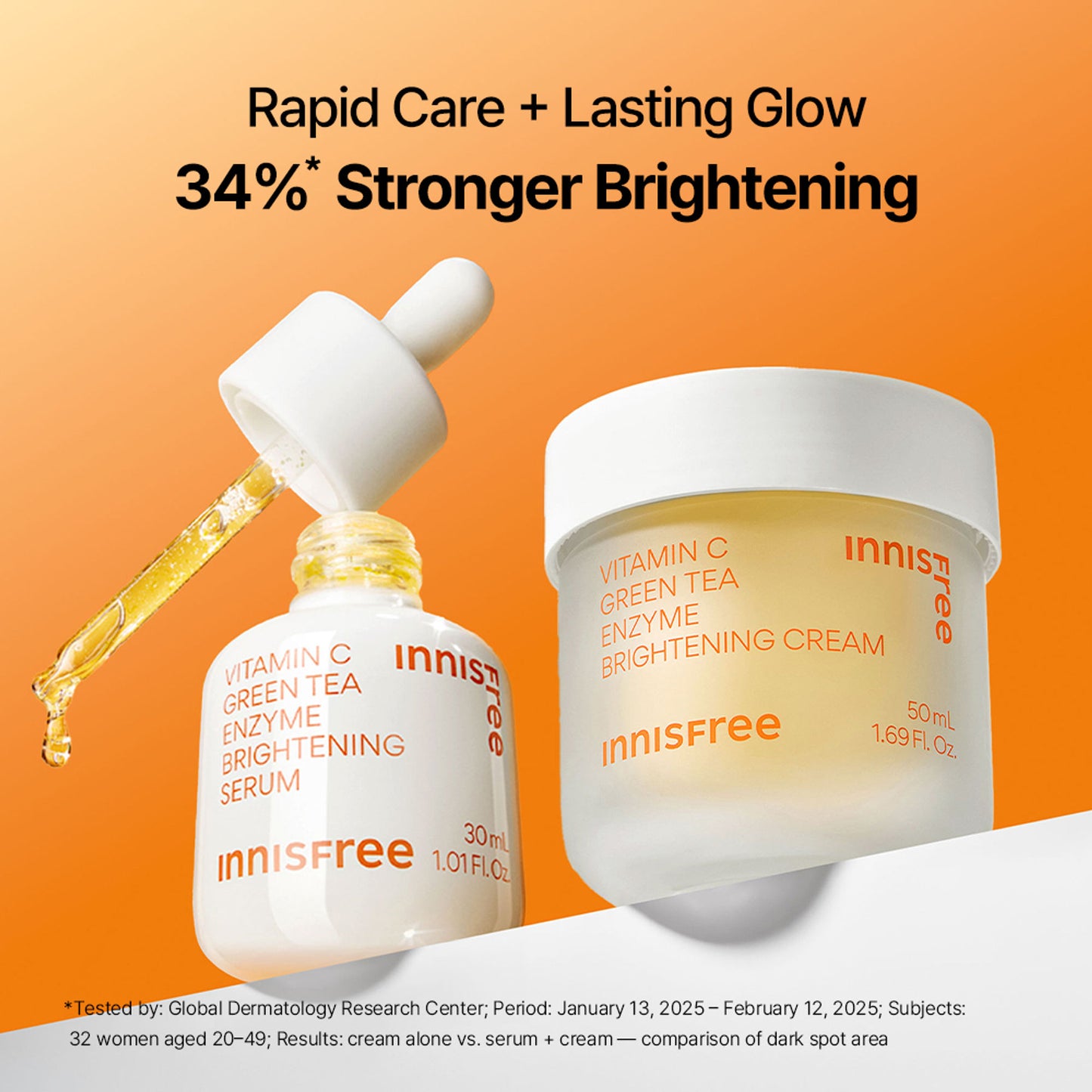 Innisfree Vitamin C Green Tea Brightening Cream - Evens Skin Tone