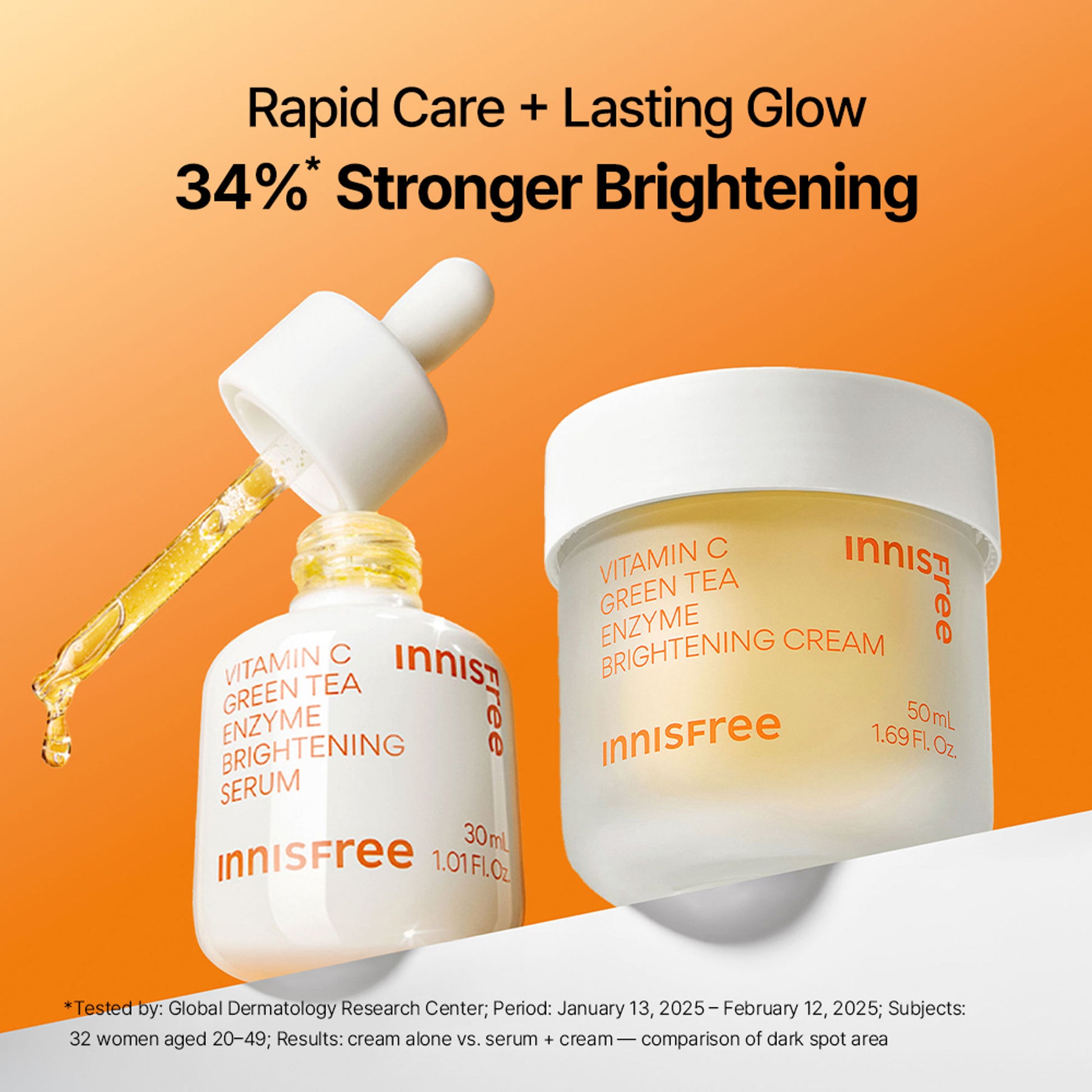 Innisfree Vitamin C Green Tea Brightening Cream - Evens Skin Tone