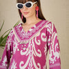 Dhiyona IE Adults-Women Ethnic Motifs Printed Cotton A-Line Kurta with Trousers