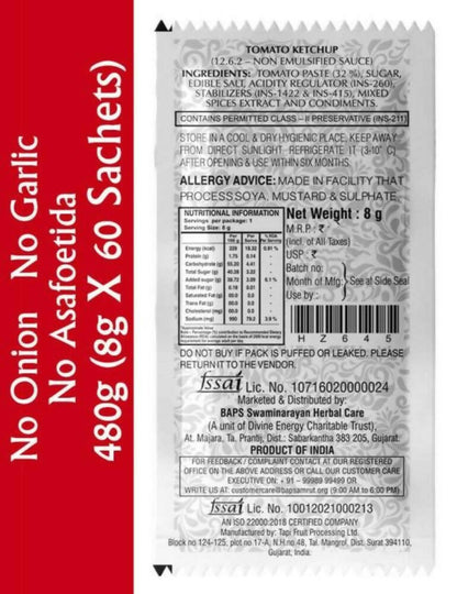 Baps Amrut Tomato Ketchup Sachets