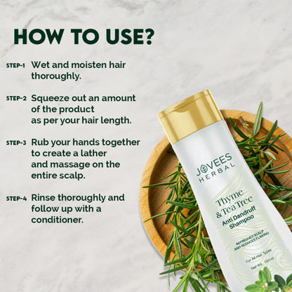 Jovees Thyme & Tea Tree Anti Dandruff Shampoo