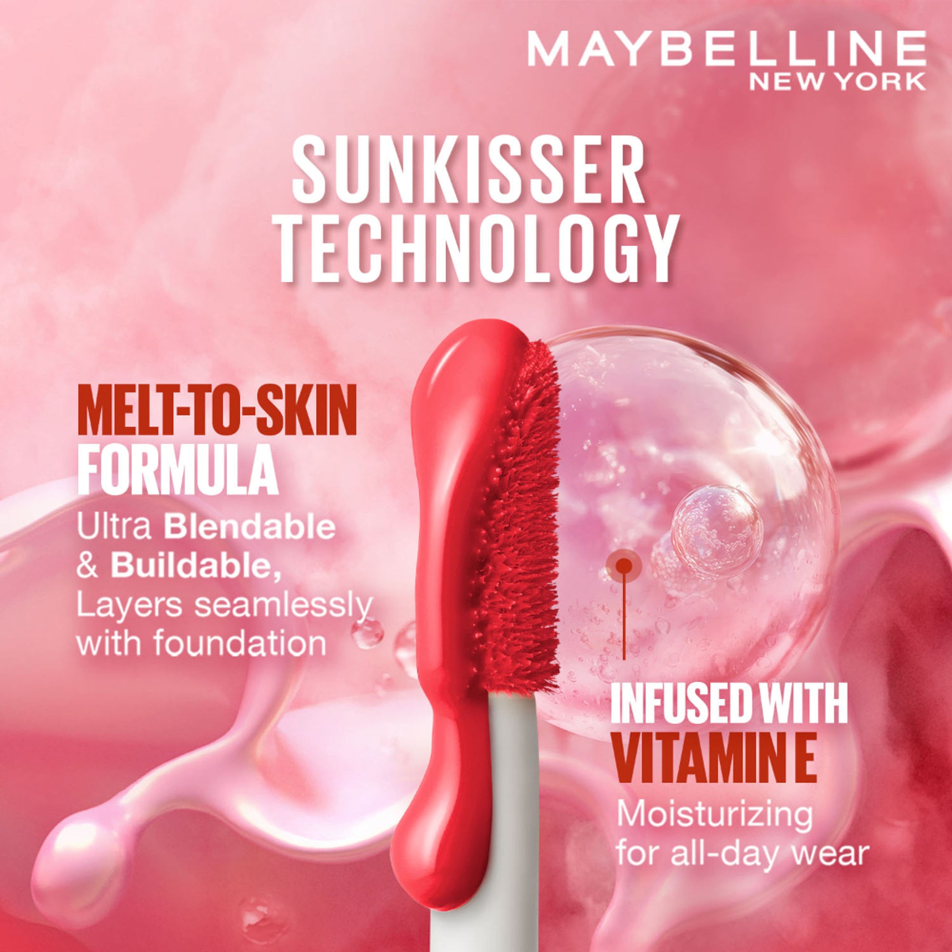 Maybelline Sunkisser Hazy Matte Blush, 12HR Sunkissed Cheeks, Transfer & Sweat-proof, Pink Mirage - Hot Sunset