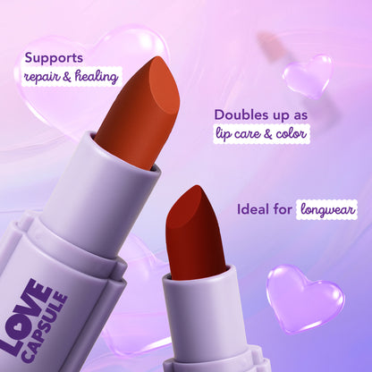 Blue Heaven Love Capsule Powder Matte Lipstick - Passion Brown
