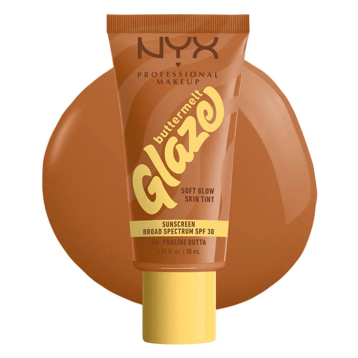 NYX Professional Makeup Buttermelt Glaze Soft Glow Skin Tint + SPF 30 - Praline Butta