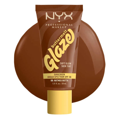 NYX Professional Makeup Buttermelt Glaze Soft Glow Skin Tint + SPF 30 - Nutmeg Butta