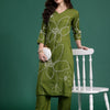 Dhiyona IE Women Floral Embroidered Thread Work Kurta with Palazzos